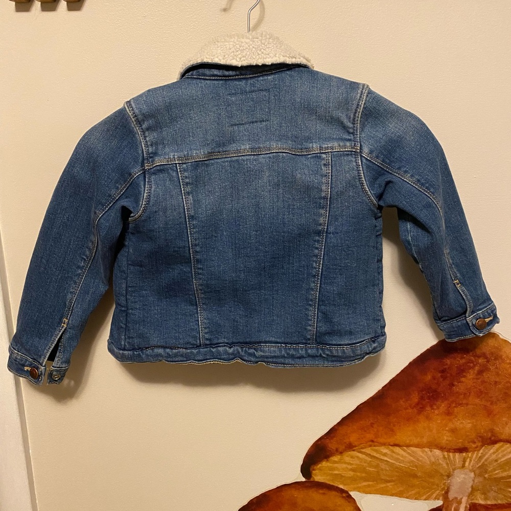 Old Navy Kids Blue Denim Jacket with Soft White Lining - Picture 2 of 4